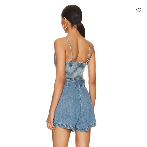SHOW ME YOUR MUMU - SIZE XS Sloane Romper - Dusk Blue - Picture 2 of 5